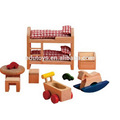 8Pieces Classic Style Wooden Children's Bedroom Toy Furniture Set